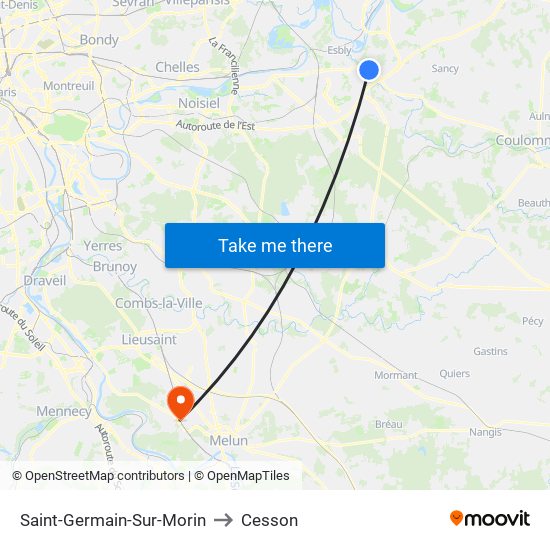 Saint-Germain-Sur-Morin to Cesson map