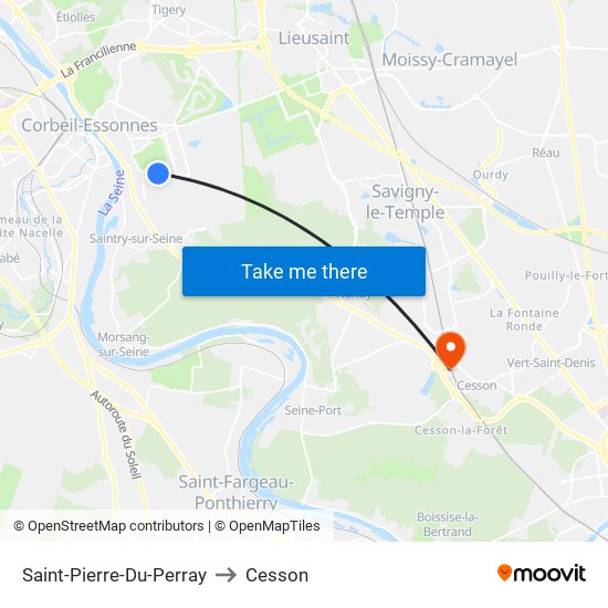 Saint-Pierre-Du-Perray to Cesson map