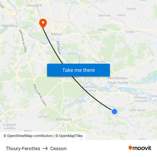 Thoury-Ferottes to Cesson map
