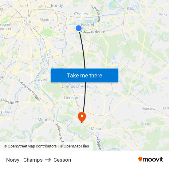 Noisy - Champs to Cesson map