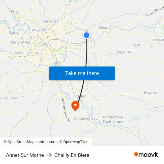 Annet-Sur-Marne to Chailly-En-Biere map