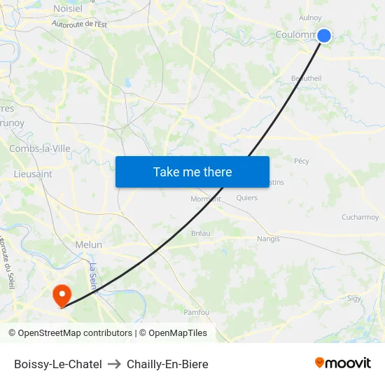 Boissy-Le-Chatel to Chailly-En-Biere map