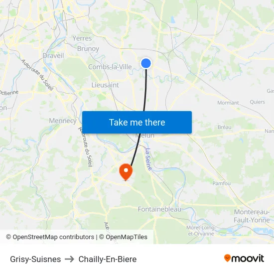 Grisy-Suisnes to Chailly-En-Biere map