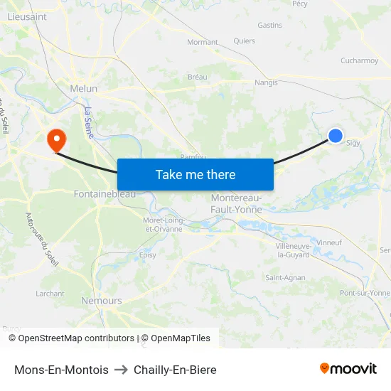Mons-En-Montois to Chailly-En-Biere map