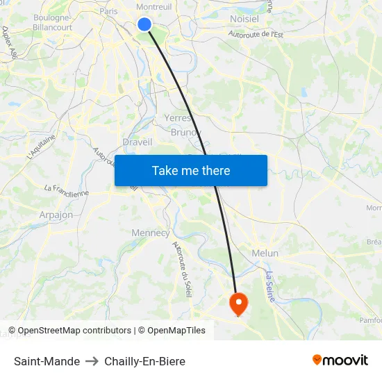 Saint-Mande to Chailly-En-Biere map