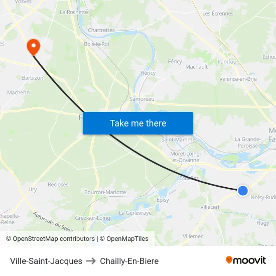 Ville-Saint-Jacques to Chailly-En-Biere map