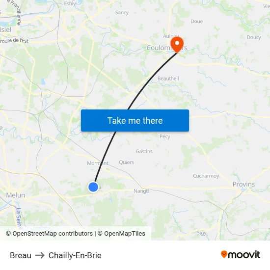 Breau to Chailly-En-Brie map