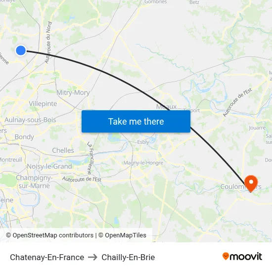 Chatenay-En-France to Chailly-En-Brie map