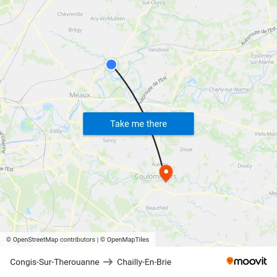 Congis-Sur-Therouanne to Chailly-En-Brie map