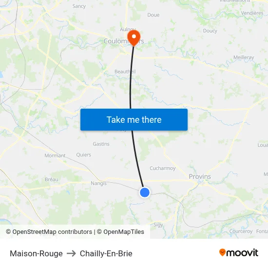 Maison-Rouge to Chailly-En-Brie map