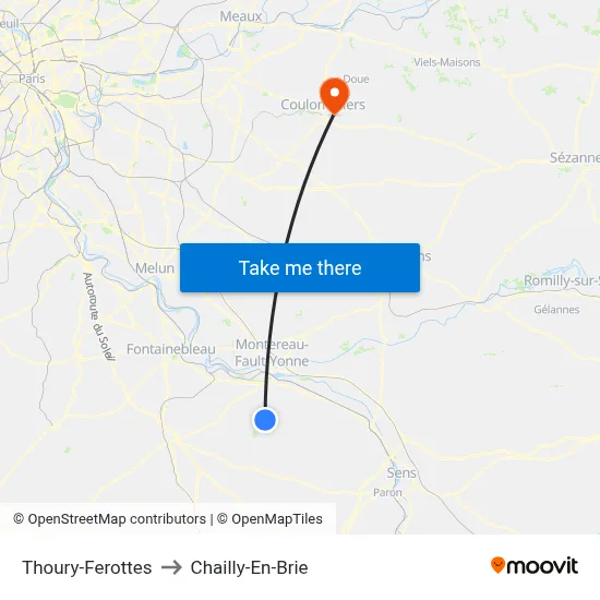Thoury-Ferottes to Chailly-En-Brie map