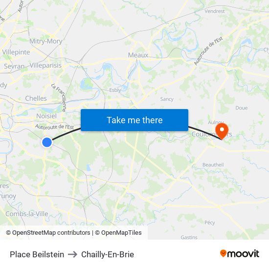 Place Beilstein to Chailly-En-Brie map