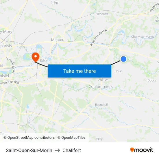 Saint-Ouen-Sur-Morin to Chalifert map