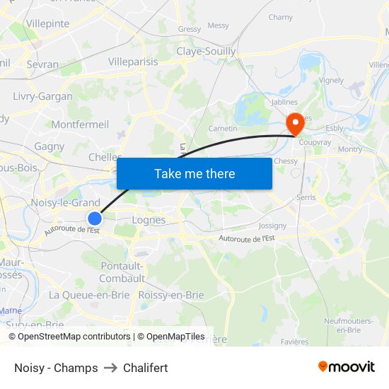 Noisy - Champs to Chalifert map