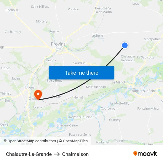 Chalautre-La-Grande to Chalmaison map