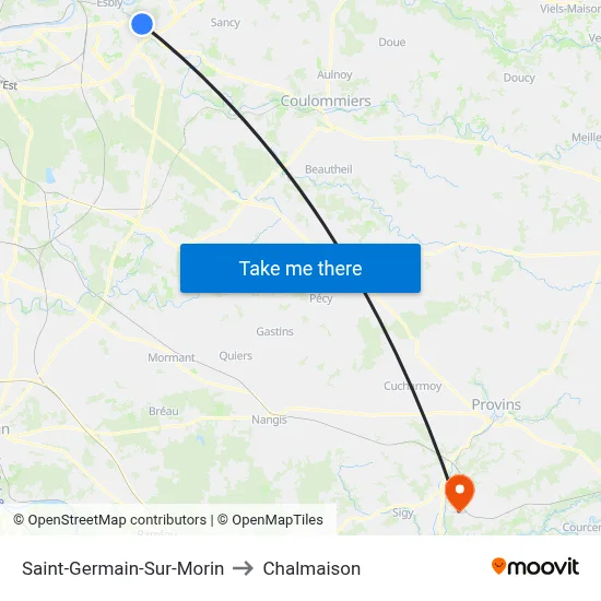 Saint-Germain-Sur-Morin to Chalmaison map