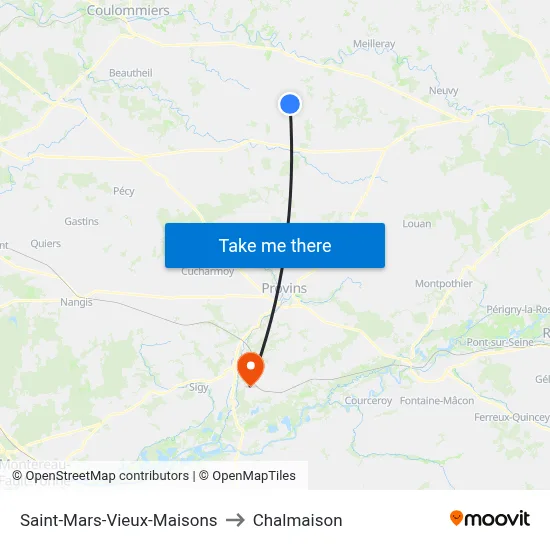 Saint-Mars-Vieux-Maisons to Chalmaison map