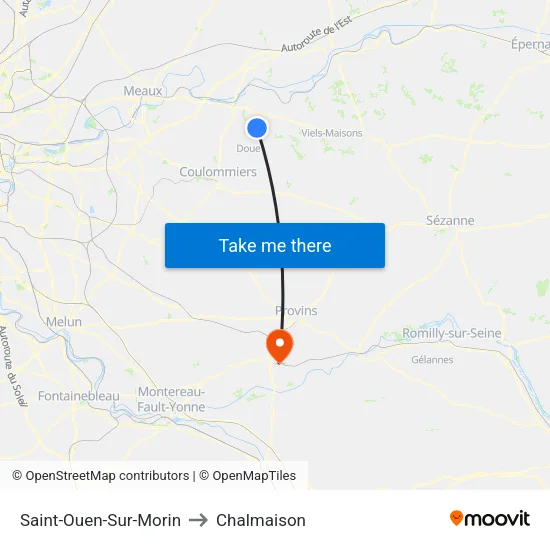 Saint-Ouen-Sur-Morin to Chalmaison map