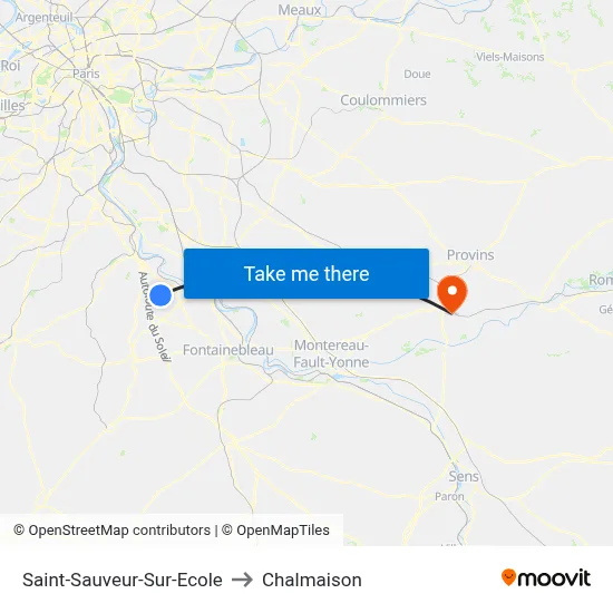 Saint-Sauveur-Sur-Ecole to Chalmaison map
