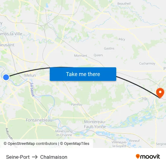 Seine-Port to Chalmaison map