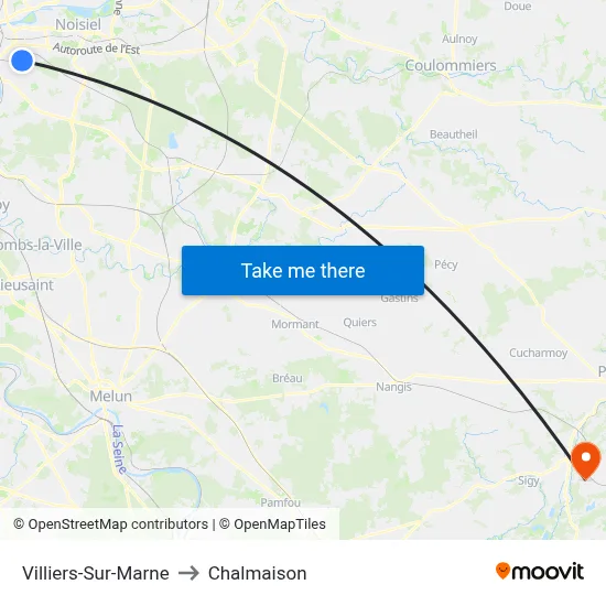 Villiers-Sur-Marne to Chalmaison map