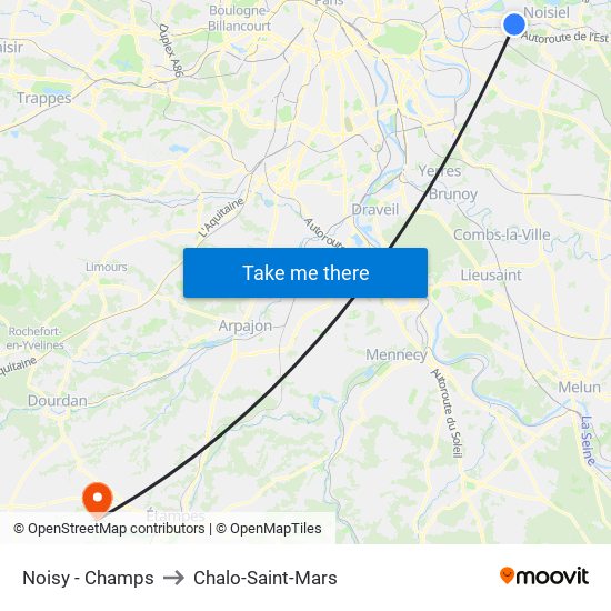 Noisy - Champs to Chalo-Saint-Mars map