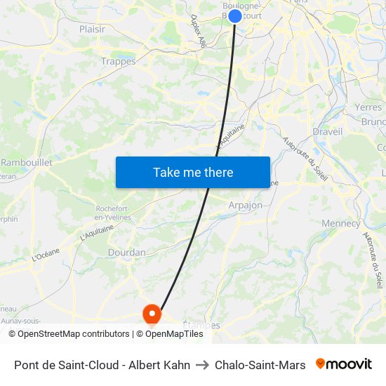 Pont de Saint-Cloud - Albert Kahn to Chalo-Saint-Mars map