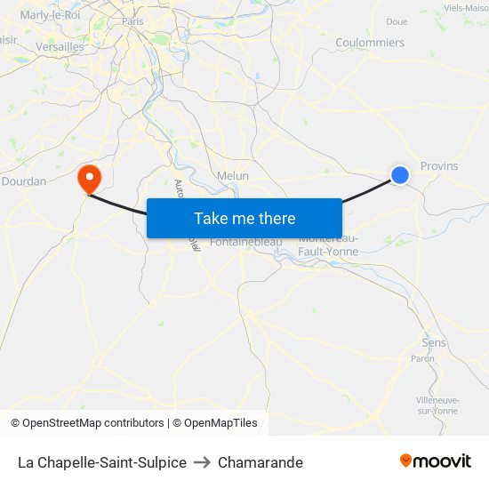 La Chapelle-Saint-Sulpice to Chamarande map