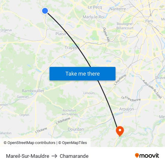 Mareil-Sur-Mauldre to Chamarande map