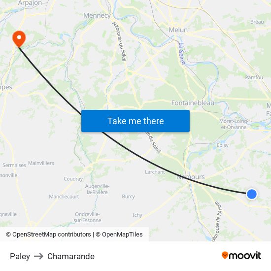 Paley to Chamarande map