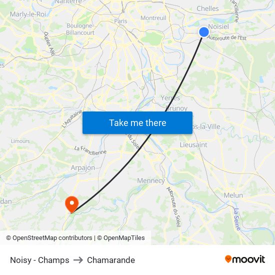 Noisy - Champs to Chamarande map