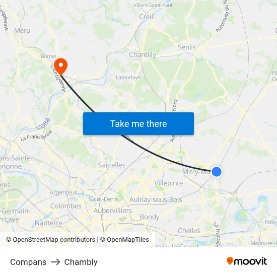 Compans to Chambly map