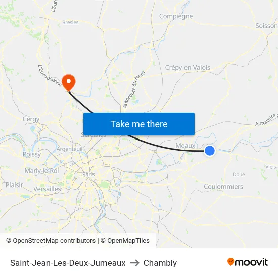 Saint-Jean-Les-Deux-Jumeaux to Chambly map