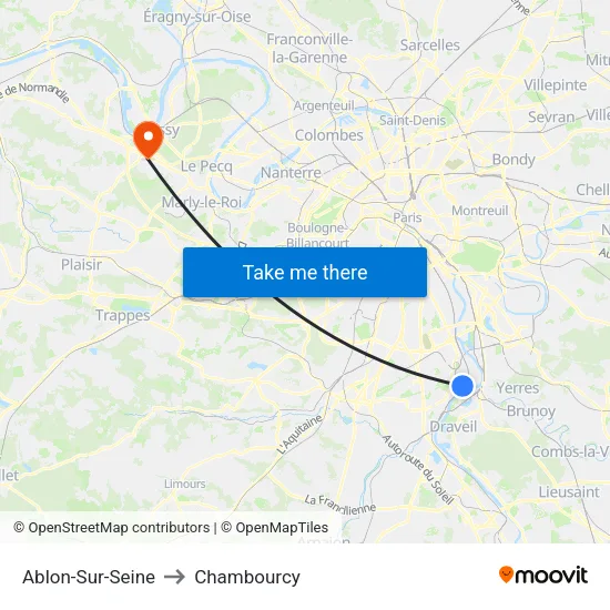 Ablon-Sur-Seine to Chambourcy map