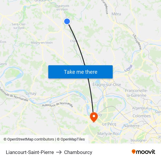 Liancourt-Saint-Pierre to Chambourcy map