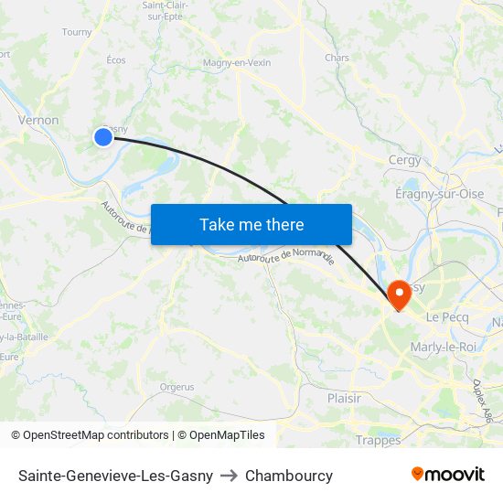 Sainte-Genevieve-Les-Gasny to Chambourcy map