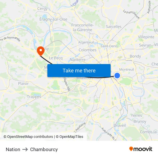 Nation to Chambourcy map