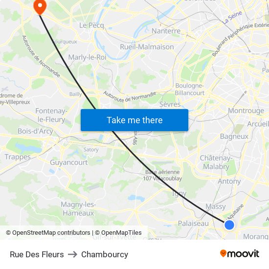 Rue Des Fleurs to Chambourcy map
