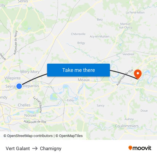 Vert Galant to Chamigny map