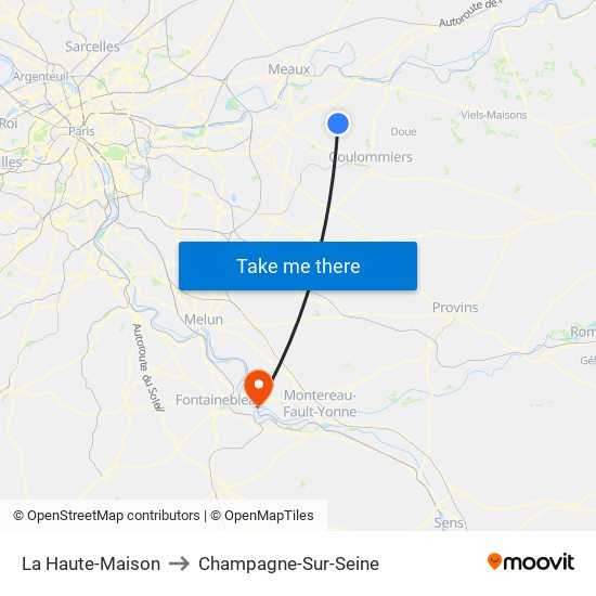 La Haute-Maison to Champagne-Sur-Seine map