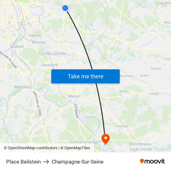 Place Beilstein to Champagne-Sur-Seine map