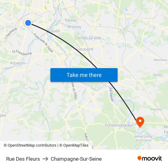 Rue Des Fleurs to Champagne-Sur-Seine map