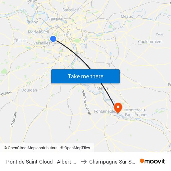 Pont de Saint-Cloud - Albert Kahn to Champagne-Sur-Seine map
