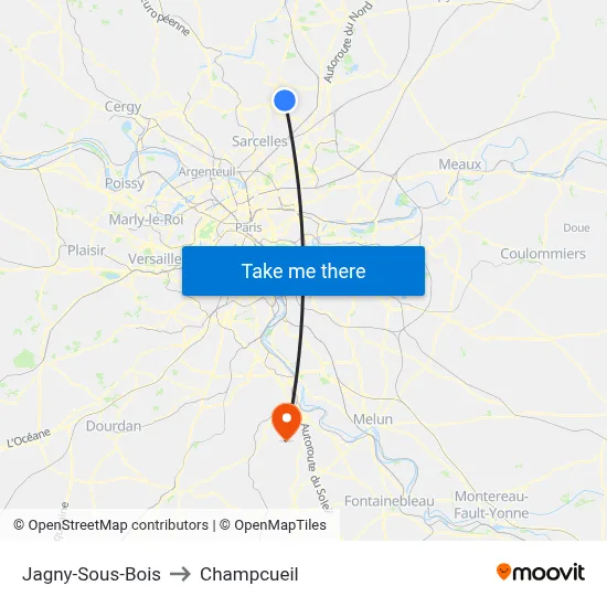 Jagny-Sous-Bois to Champcueil map