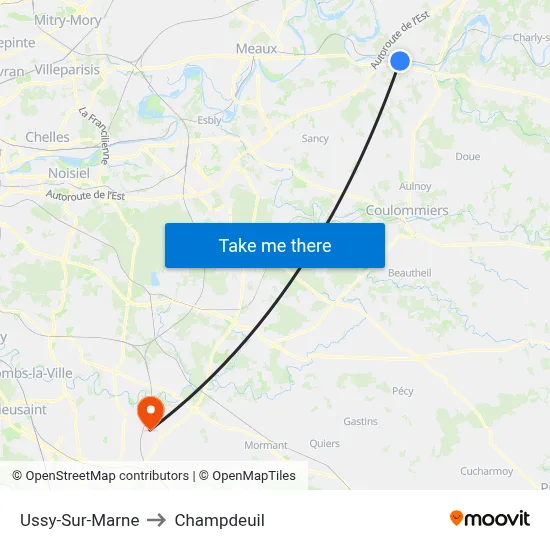 Ussy-Sur-Marne to Champdeuil map