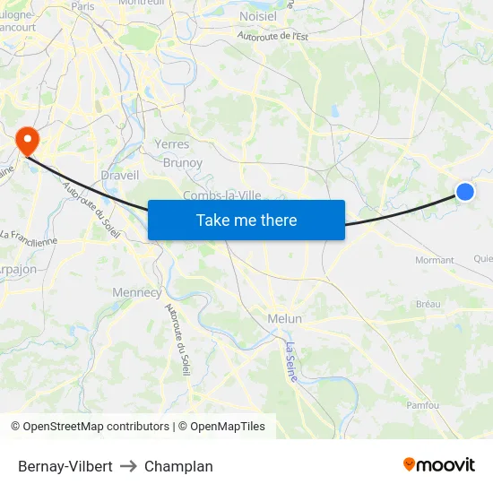 Bernay-Vilbert to Champlan map