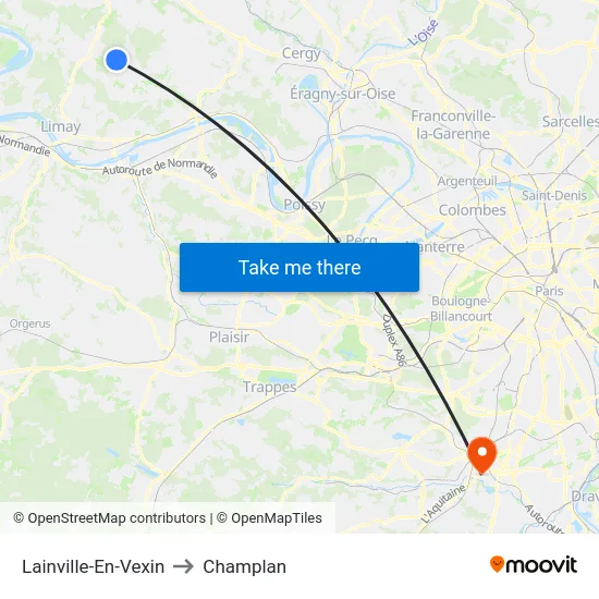 Lainville-En-Vexin to Champlan map