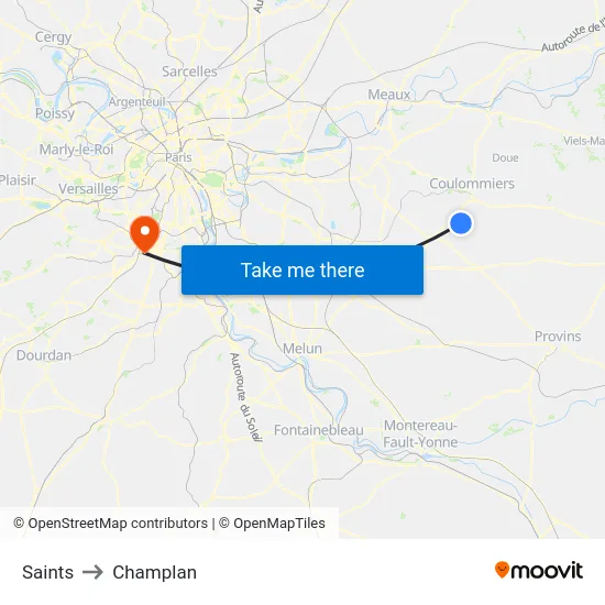 Saints to Champlan map