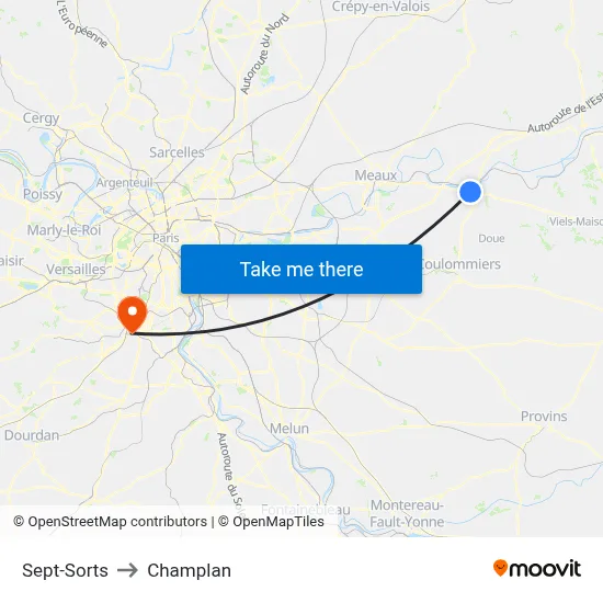 Sept-Sorts to Champlan map