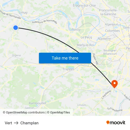 Vert to Champlan map